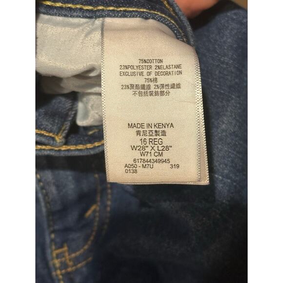 Levi's 502 Denim Relaxed Blue Jeans Youth Size 16 REG 28x28 Blue Pockets Zip Fly - Picture 5 of 5